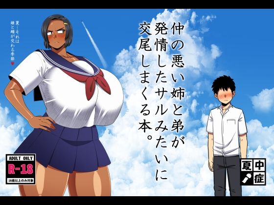 【FANZA同人raw】仲の悪い姉と弟が発情したサルみたいに交尾しまくる本。｜d_642957