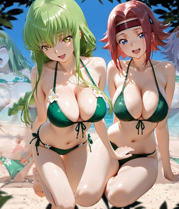 【FANZA同人raw】ビーチで出会った美女をナンパしてメス堕ちさせた話 コー○ギアス編｜d_767507