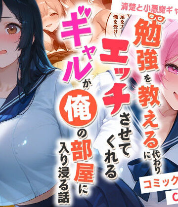 【FANZA同人raw】勉強を教える代わりにエッチをさせてくれるギャルが俺の部屋に入り浸る話 〜清楚と小悪魔ギャルの純愛編〜｜d_767680