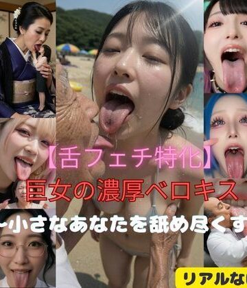 【FANZA同人raw】【舌フェチ特化】巨女の濃厚ベロキス〜小さなあなたを舐め尽くす〜｜d_768456