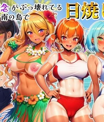 【FANZA同人raw】貞操観念がぶっ壊れてる南の島で日焼け女子校生たちとハメまくる話｜d_791242