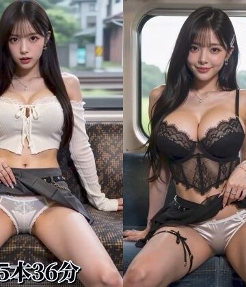 【FANZA同人raw】【動画】電車の対面に座った美女がパンツとオッパイを見せつけてくる動画集｜d_819366
