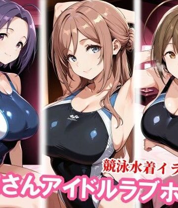 【FANZA同人raw】お姉さんアイドルが競泳水着企画で寝取られる｜d_823638