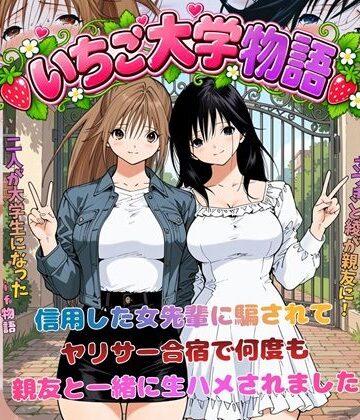 【FANZA同人raw】いちご大学物語〜信用した女先輩に騙されて親友と一緒にヤリサー合宿で何度も生ハメされました〜｜d_818016